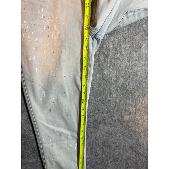 Harley-Davidson Womens Paint Splatter Skinny Jeans Light Wash Stretch - Size 26 - Picture 9 of 9